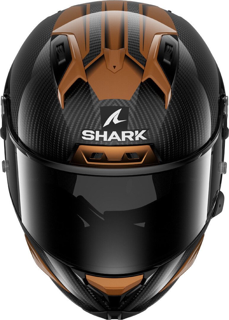 Shark Motorradhelm Aeron Carbon Skin Helm, vorbereitet für Kommunikationssystem,Notfallsystem-Polsterung (EQ