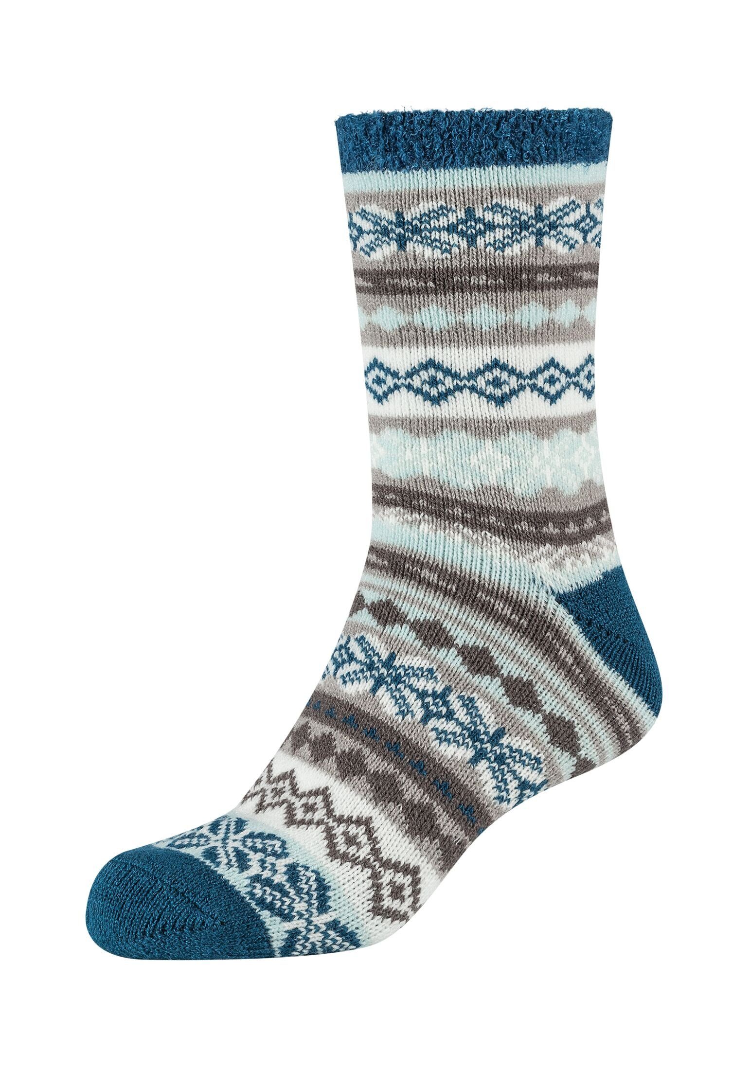 Norweger Warm Flauschig Socken Kuschelsocken Damen Camano Cosy seaport Socken