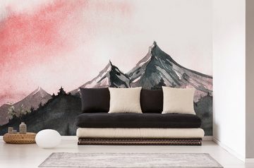 living walls Fototapete Designwalls Mountain Paint 2, glatt, (5 St), Vlies, Wand, Schräge, Decke