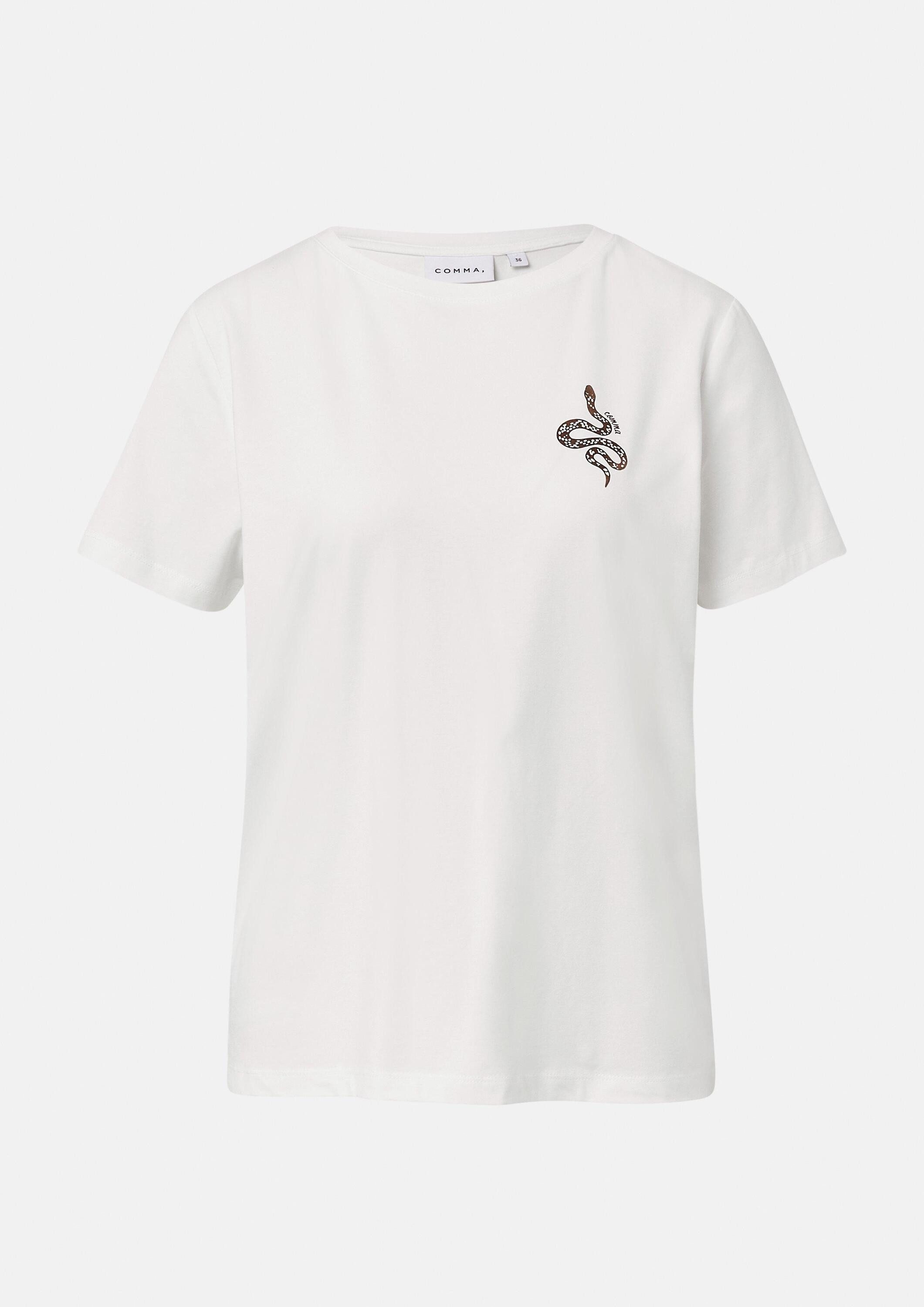 comma Kurzarmshirt T-Shirt T-Shirt mit Artwork