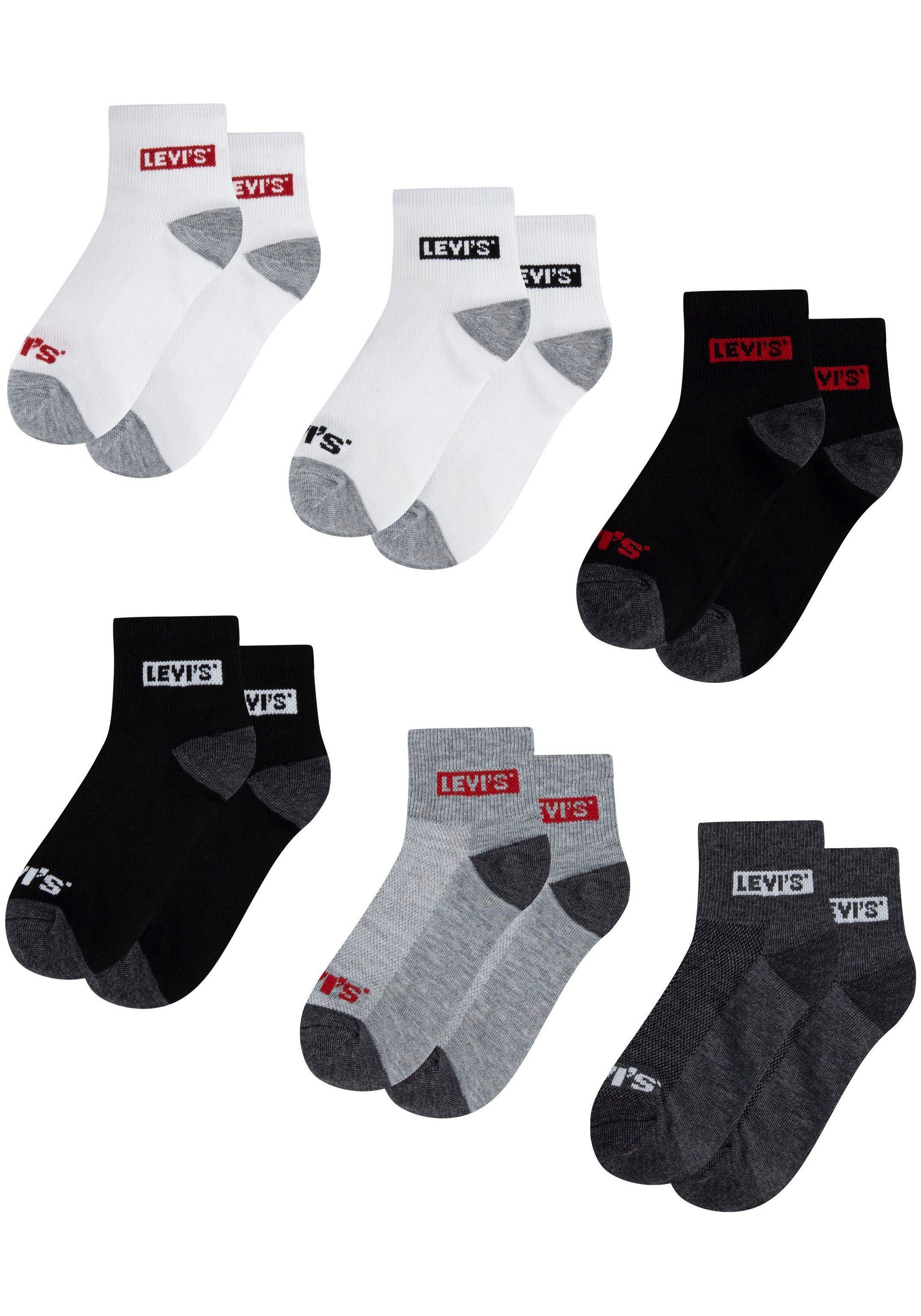 Levi's® Kids Kurzsocken LHN BOX TAB MID CUT 6PK (Packung) UNISEX