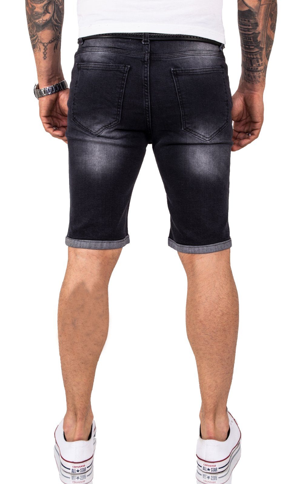 Rock Creek Jeansshorts Herren Shorts Denim Dunkelgrau RC-2214