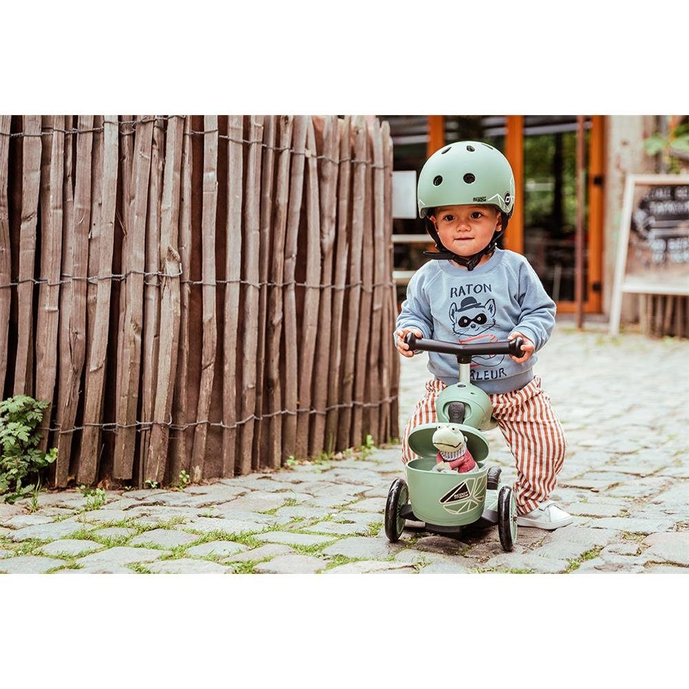 Scoot and Ride Kinderfahrzeug Lauflernhilfe 1 Highwaykick Lines Lifestyle, Grün, Aufbewahrungsbox, / 2in1 mit Green Kickboard