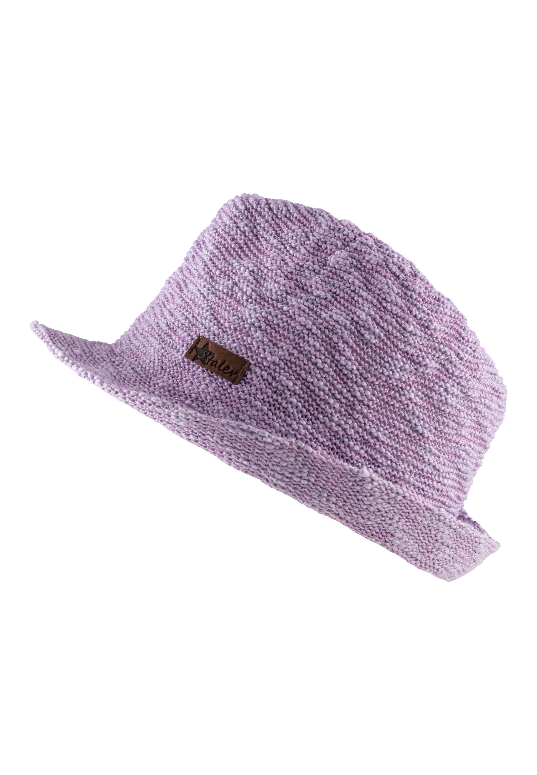 Sterntaler® Sonnenhut Strohhut meliert (1-St., Sommerhut bedruckt mit UV-Schutz idealer Schutz für den Sommer) Kinderhut aus meliertem Baumwollgarn mit UV-Schutz