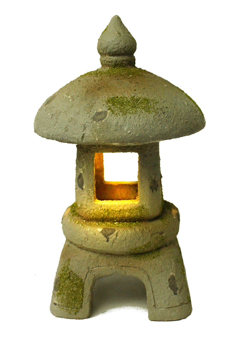 Arnusa LED Solarleuchte Pagode Laterne Gartenlampe rund 35 cm, Tageslichtsensor, LED fest integriert, warmweiß, mit Dämmerungssensor