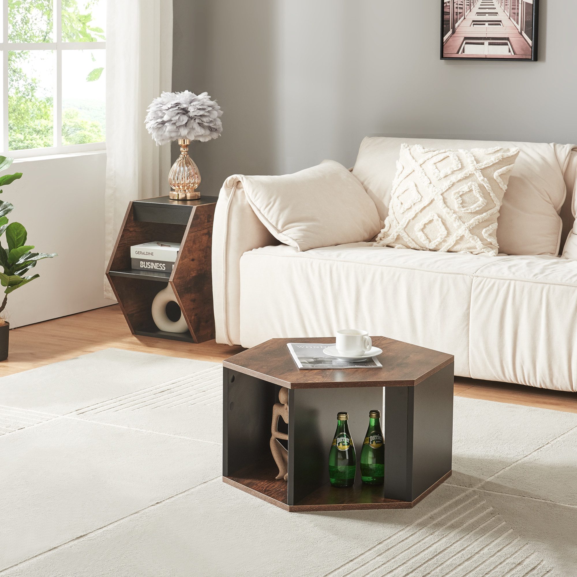 en.casa Couchtisch (2-St., 2er Set), »Molde« vertikal und horizontal aufste günstig online kaufen