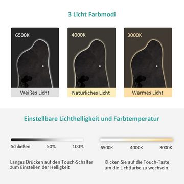 EMKE Standspiegel »EMKE Standspiegel Ganzkörperspiegel mit Beleuchtung«, 3 Lichtfarbe Einstellbar Dimmbar Unregelmäßige Formen