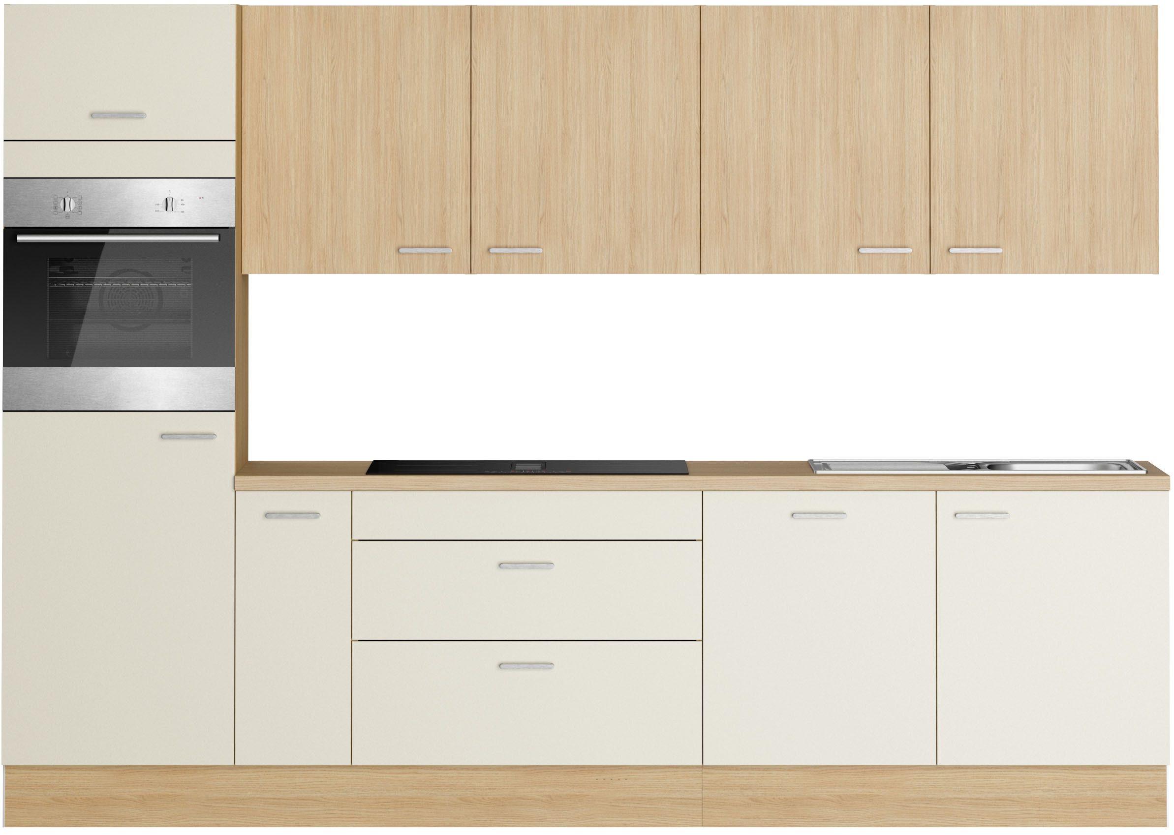 KOCHSTATION Küchenzeile KS-Lucy, Breite 300 cm, Soft-Close, inkl. Zubehör, wahlweise mit E-Geräten
