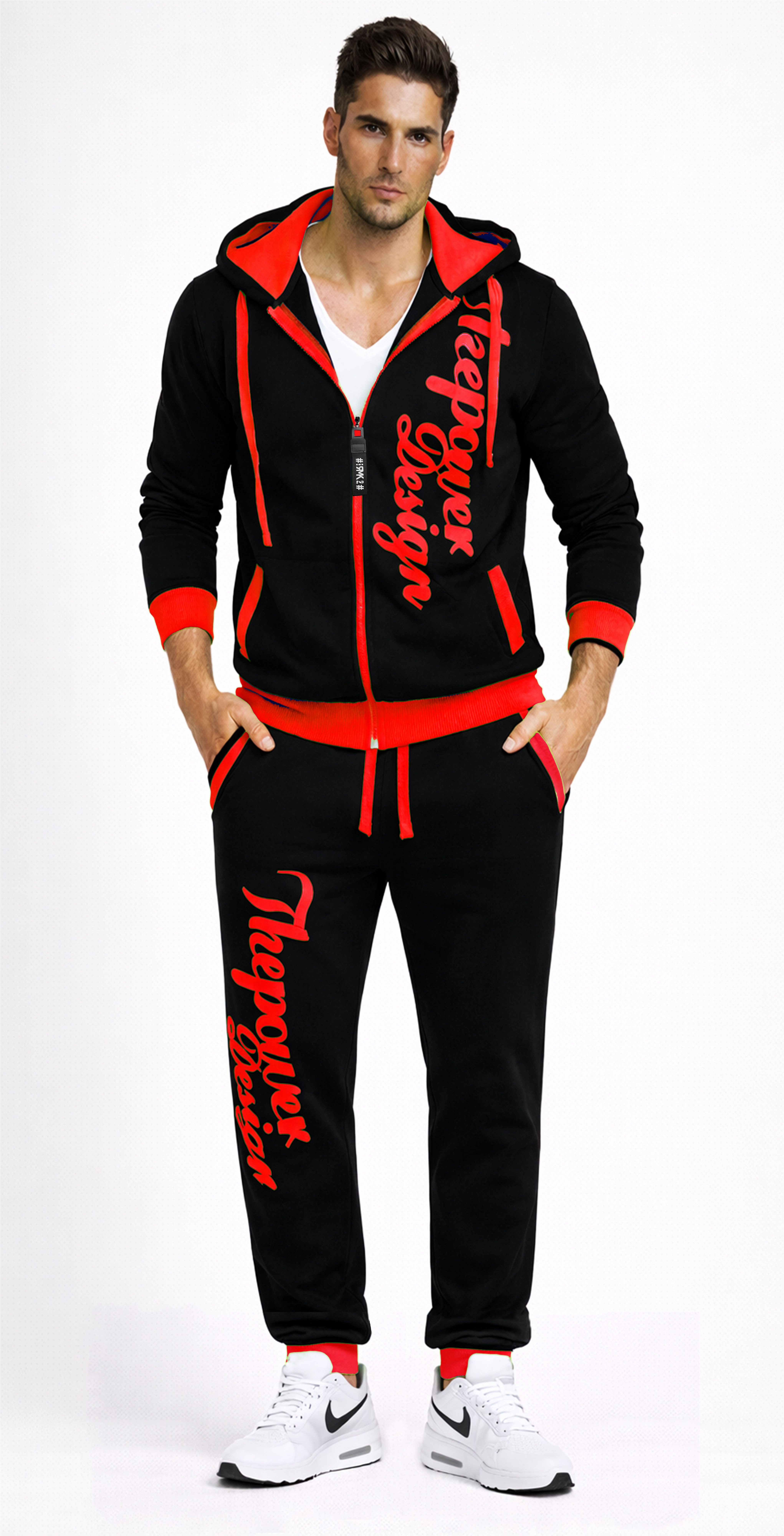 RMK Jogginganzug Herren Sportanzug The Power (Set), Trainingsanzug Freizeitanzug Gym Fitness mit Kapuze