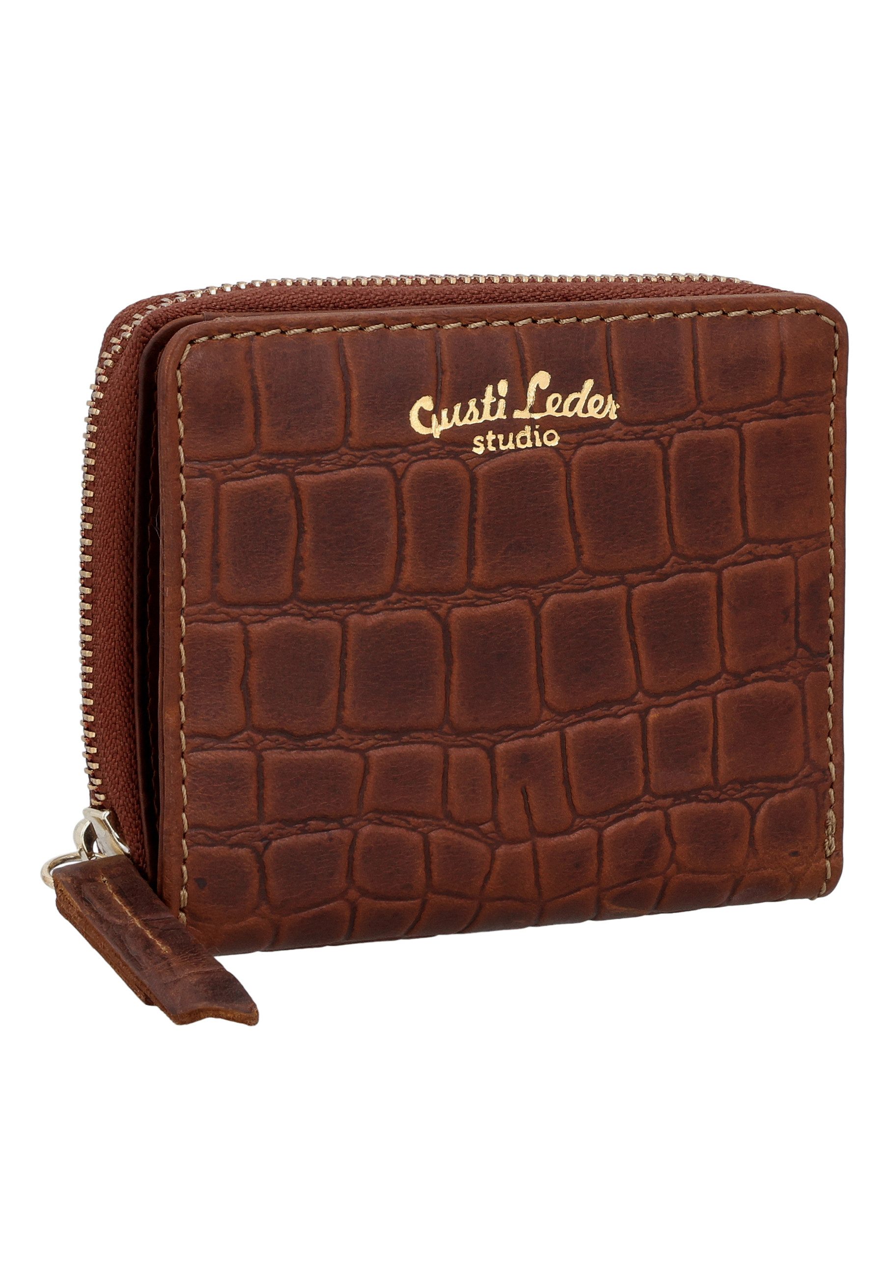 Gusti Leder Geldbörse Gusti Leder Geldbörse Monika (Quadrat, 1-tlg., Quadrat)