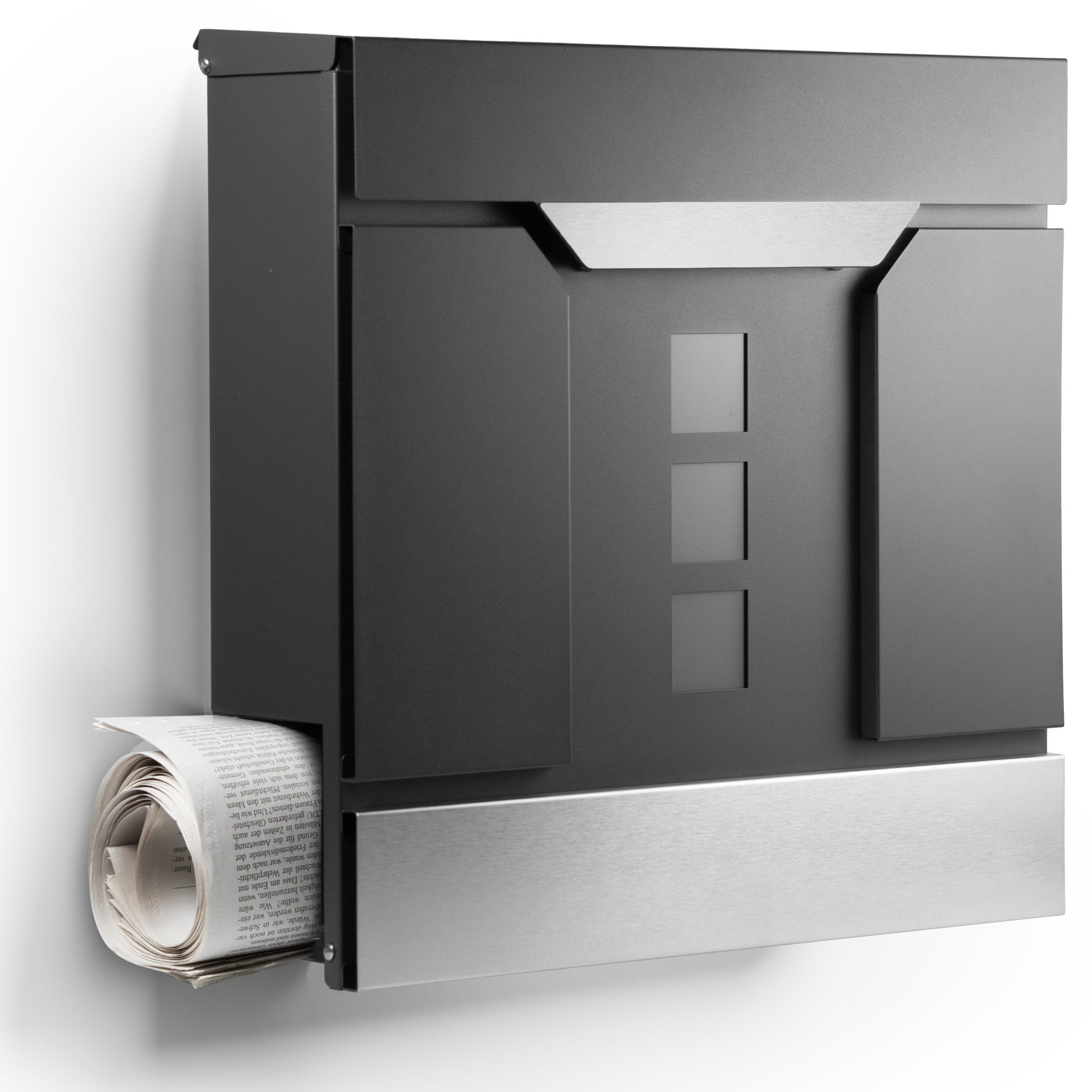 NewHabitat Briefkasten Moderner Wandbriefkasten Personalisierbar Anthrazit günstig online kaufen