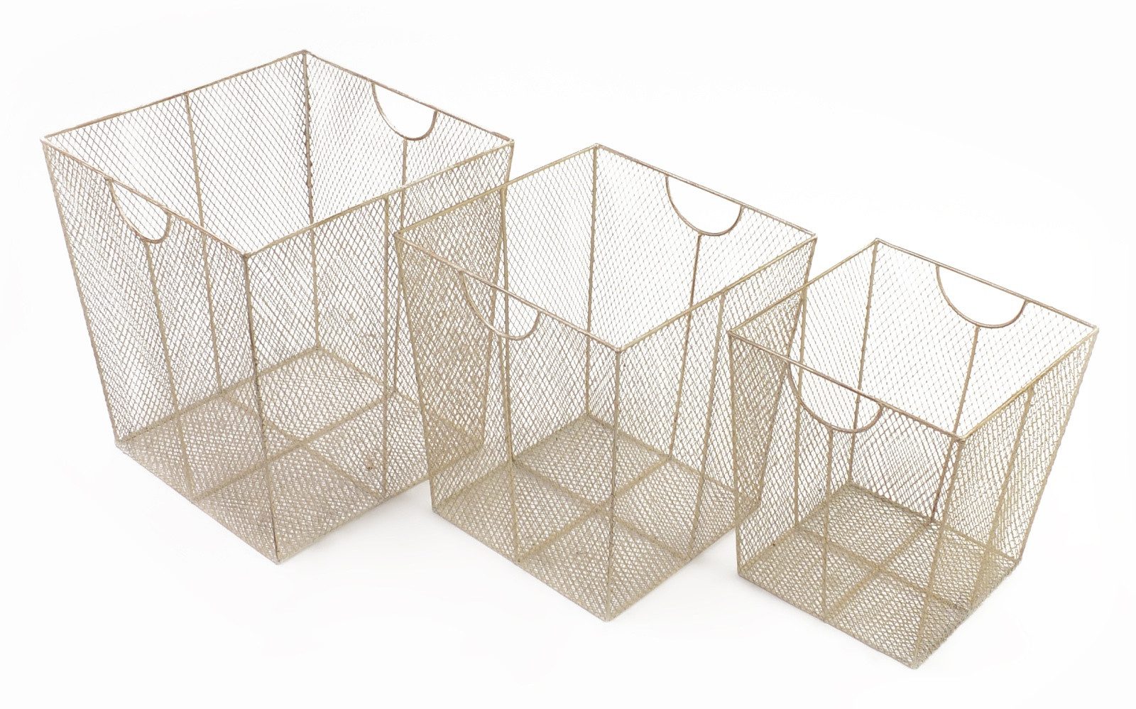 Aubaho Dekoobjekt Ein Satz von 3 Körben zur Aufbewahrung Replikat Retro Design Dekoratio