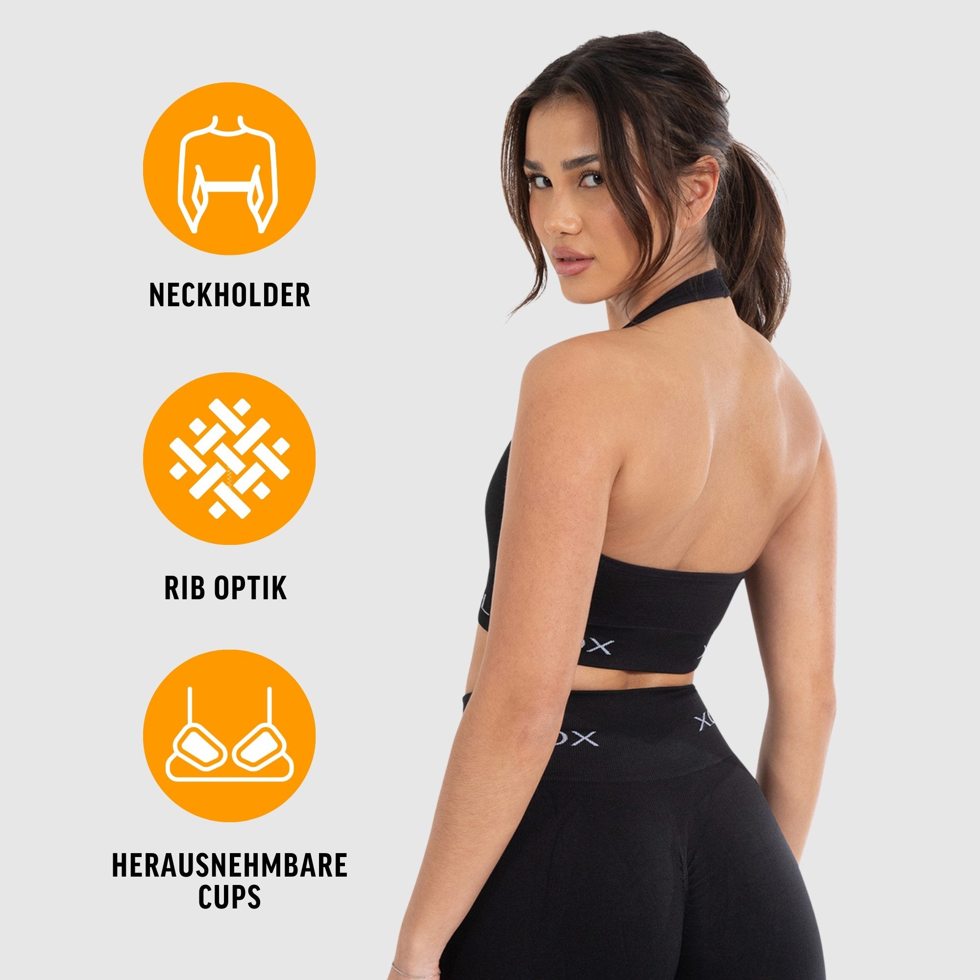 Smilodox Sport-BH Azura, Seamless Sport Top Rückenfrei Starker Halt Fitness günstig online kaufen