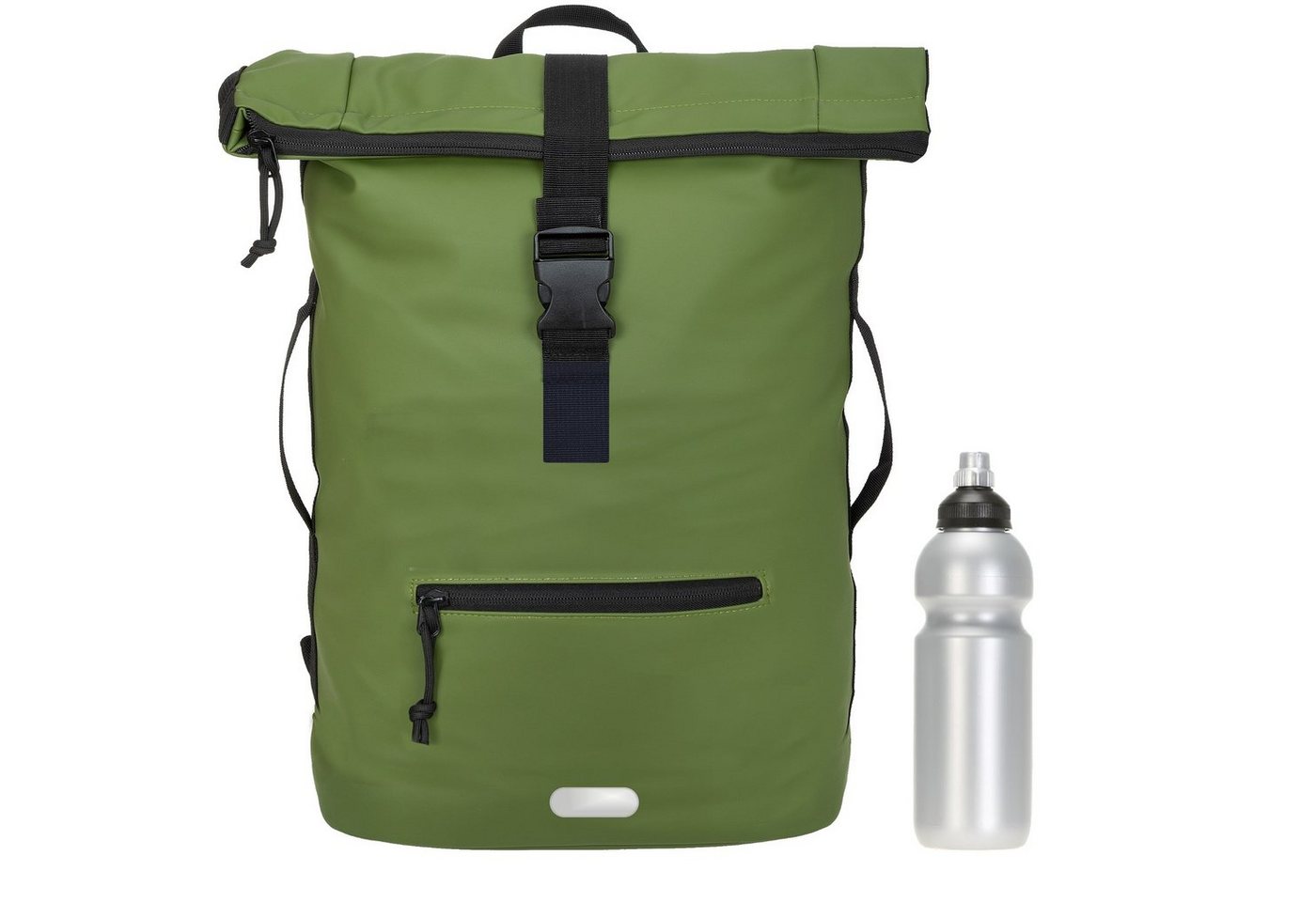 ELEPHANT Freizeitrucksack Time Bag aus Plane, Rucksack Laptoprucksack Daypack wasserabweisend + Trinkflasche