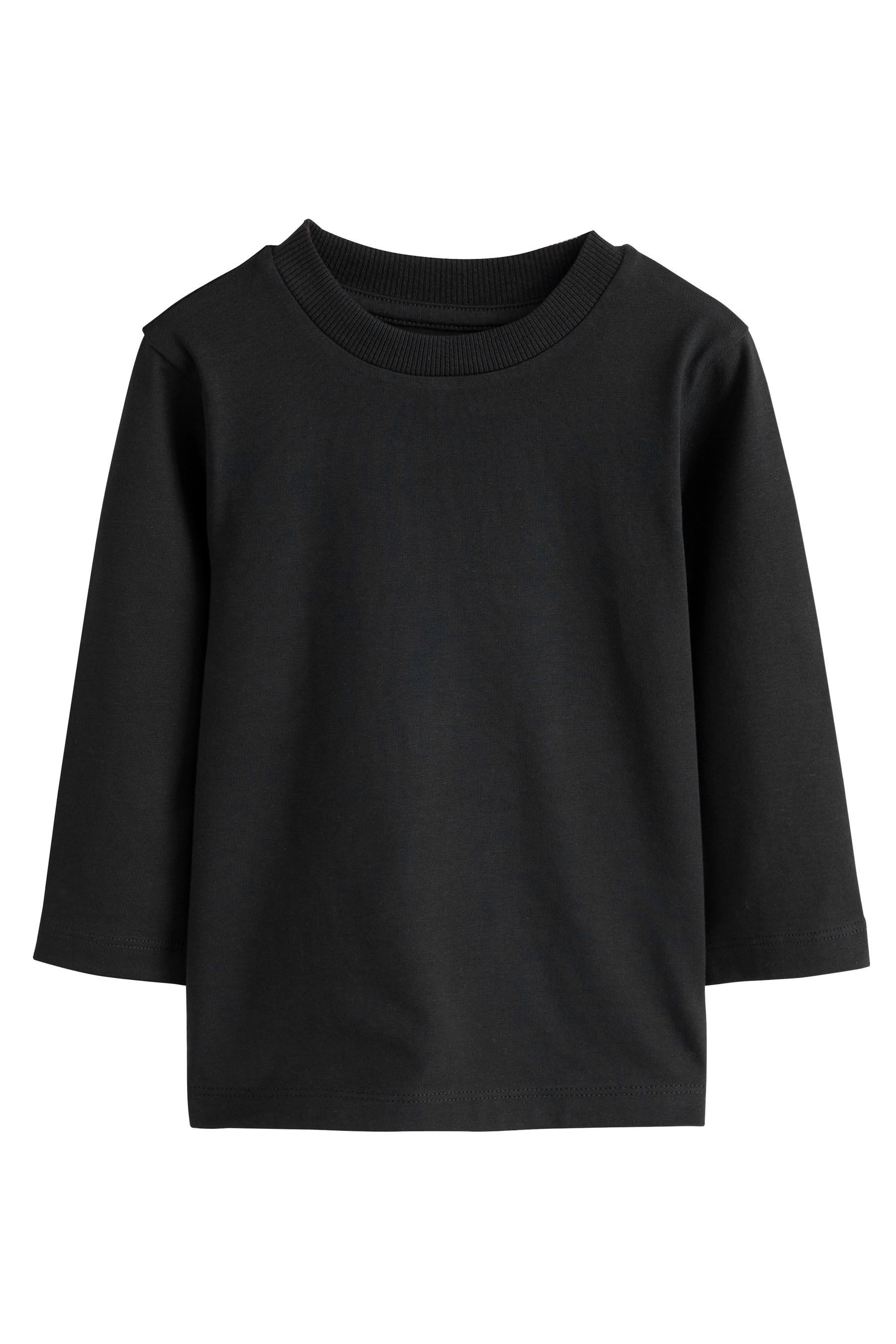 Next Langarmshirt Langärmelige einfarbige Shirts, 2er-Pack (2-tlg) – Bild 4 von 5
