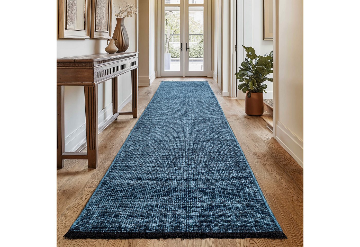 SIMPEX24 Teppich Boho Design, Läufer, Höhe: 7 mm, Baumwolle, Waschbarer Teppich, Boho-Stil, Wohnzimmer, Schlafzimmer