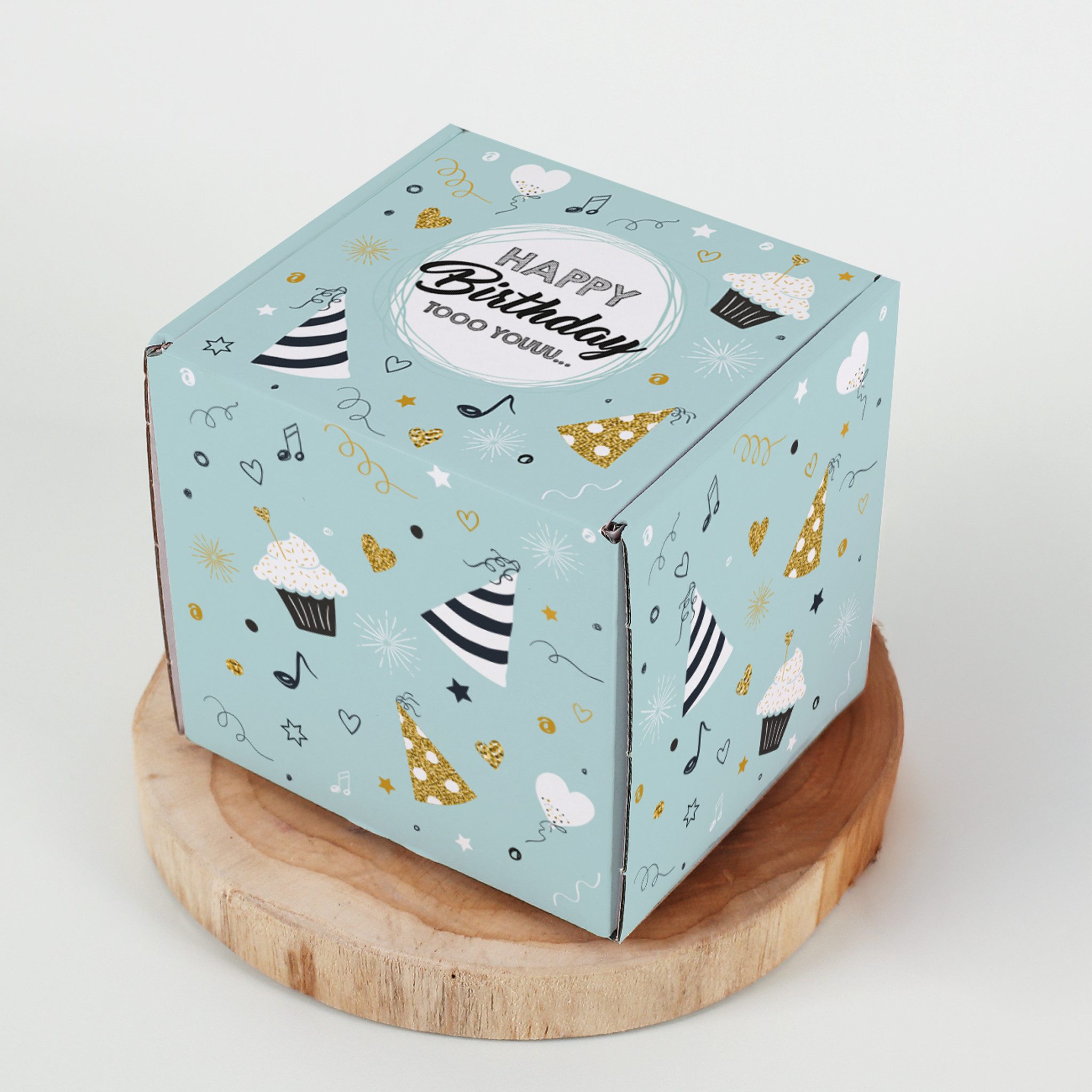 Herz & Heim Geschenkbox zum Geburtstag - Geschenkverpackung aus stabiler Pappe, verschiedene Größen