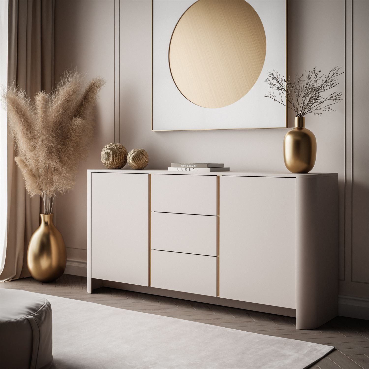 Lookway Kommode mit Schubladen DESTINY KSZ-168 Kaschmir