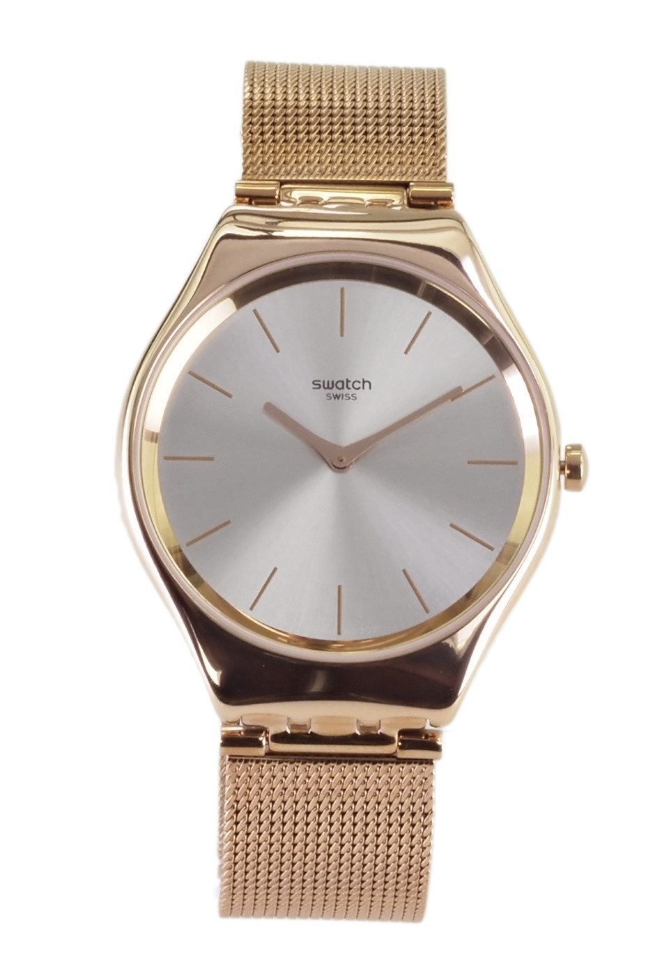 Swatch Quarzuhr Swatch Damen Quarz Uhr SYXG120M CONTRASTED SIMPLICITY X13, (Rosegold)