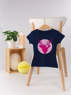 Shirtracer T-Shirt Hirsch Edelweiß Mode für Oktoberfest Kinder Outfit