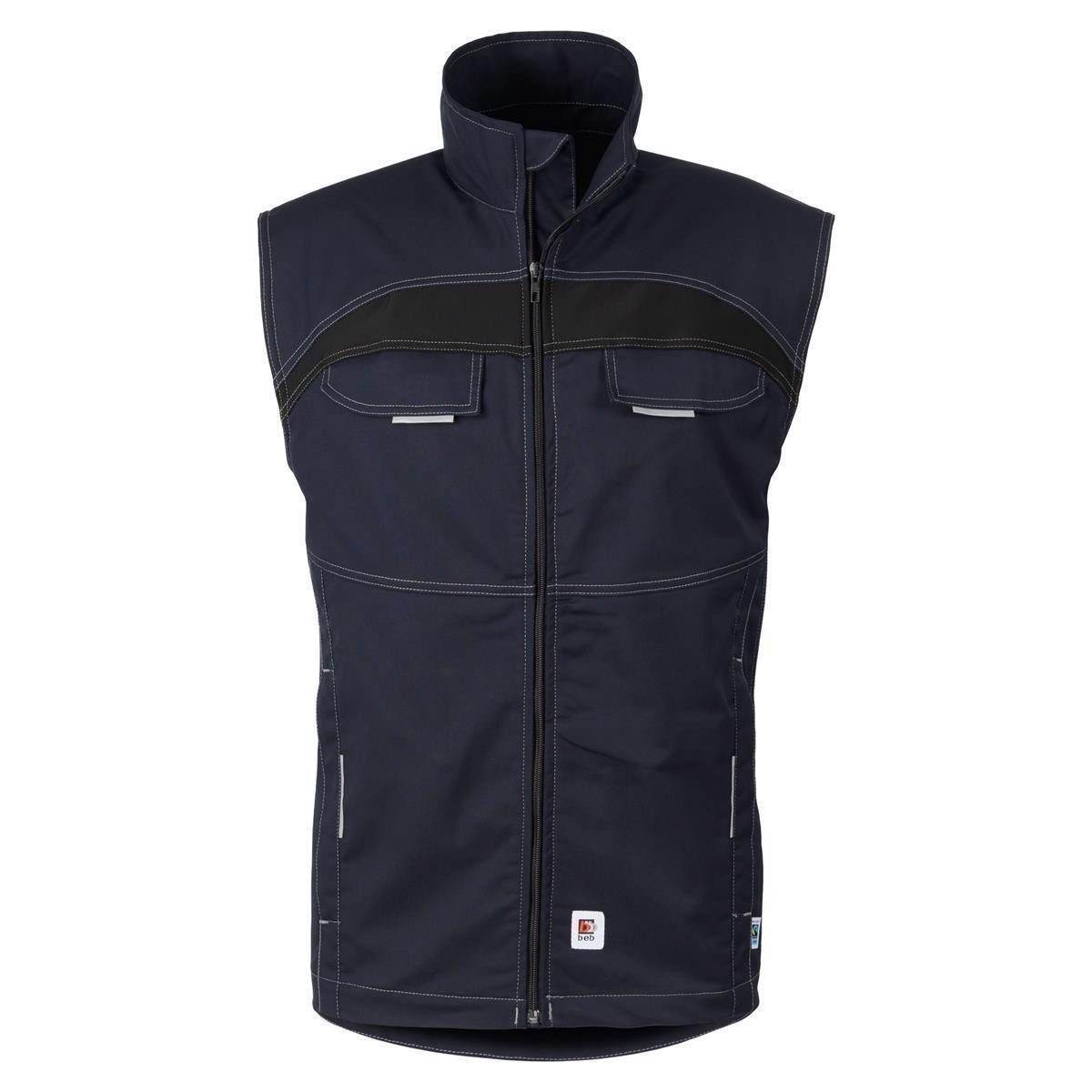 BEB Arbeitsweste beb HANDWERK Herren Weste FLEX Polyestermix Dunkelblau/Schwarz