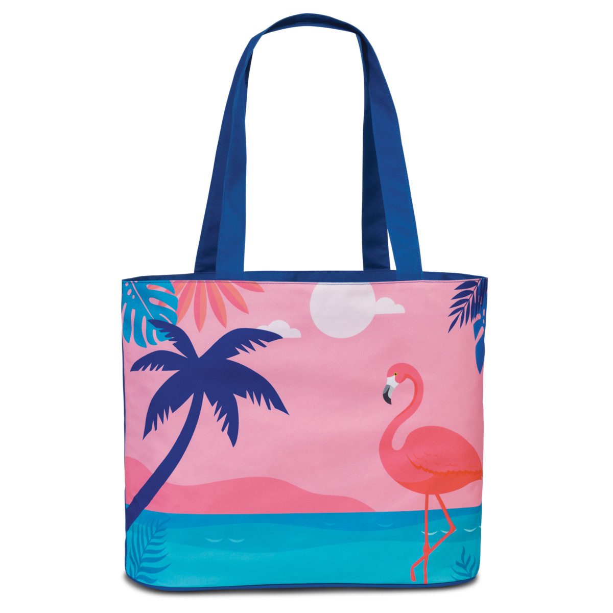 fabrizio® Tragetasche Strandtasche FLAMINGO, Höhe mit Henkel 61 cm