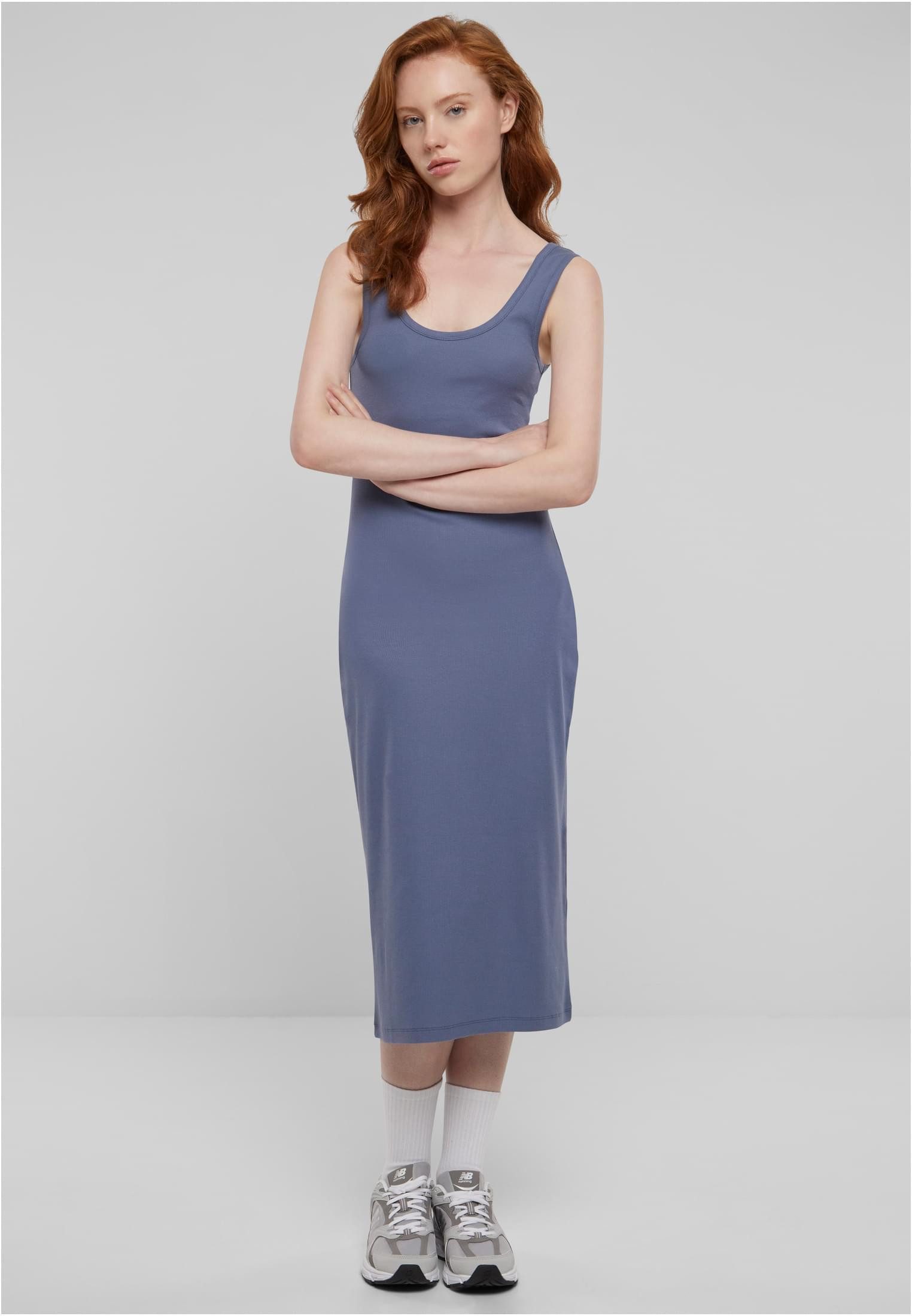 Sweatkleid Ladies Rib Top Dress Kleid Damen