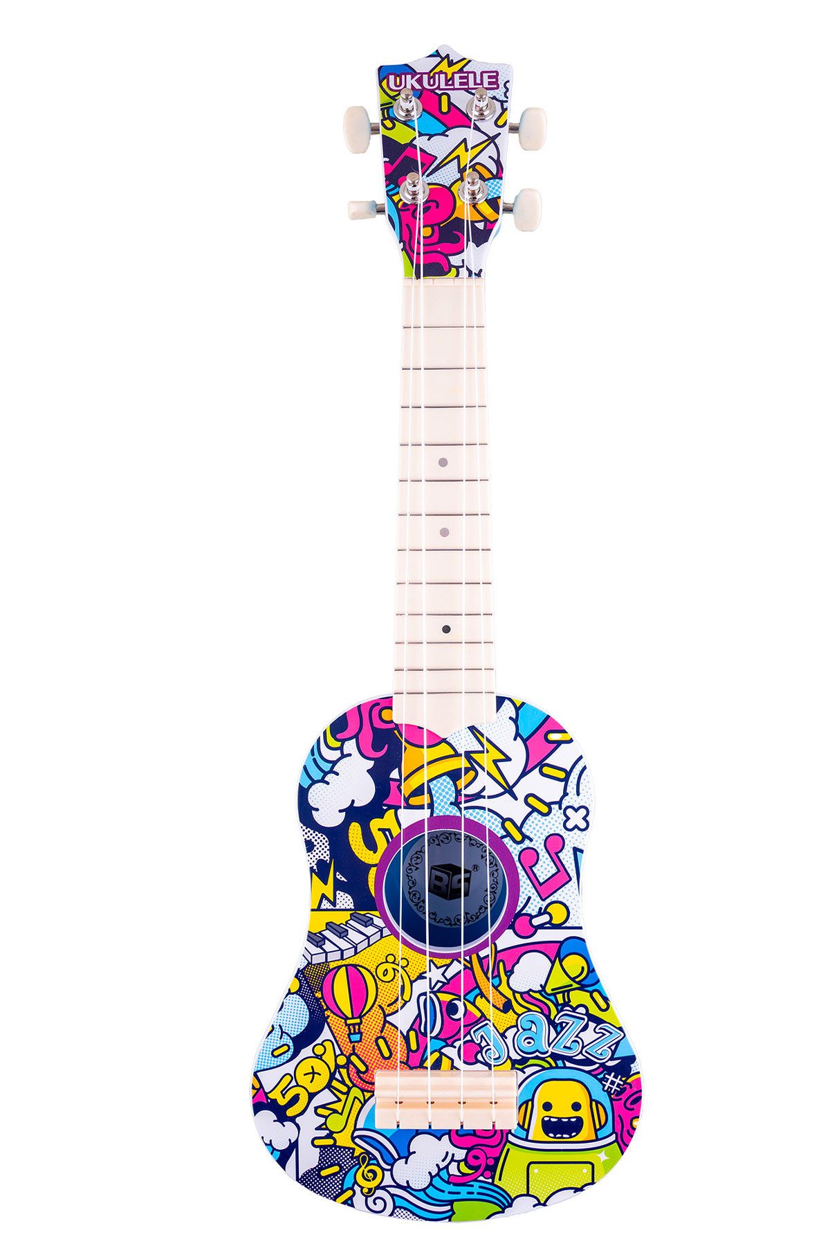 Funny Fashion Blaster Ukulele 'Graffiti' 17,5x7x53cm, Mehrfarbig