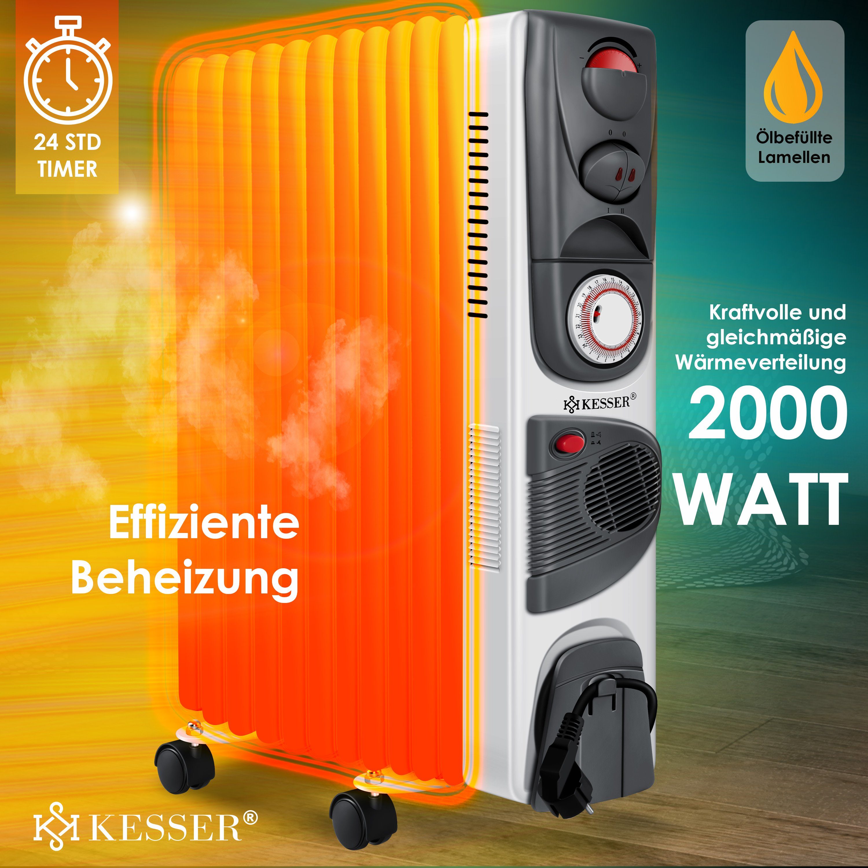 KESSER Ölradiator, 2500 W, Ölradiator Elektrische günstig online kaufen