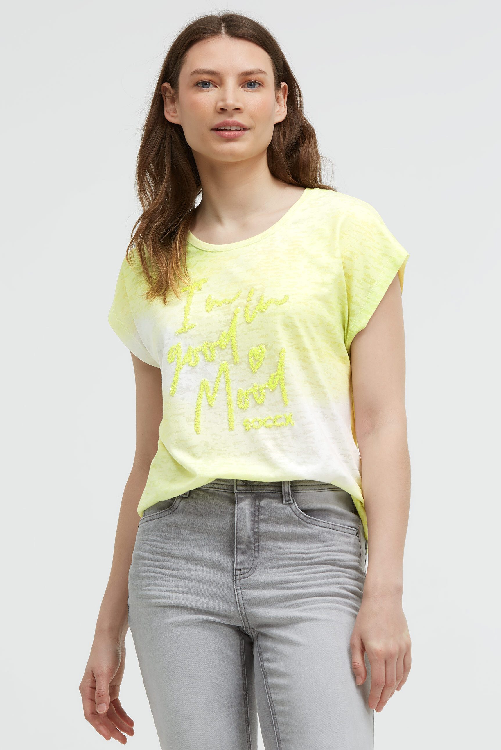 SOCCX Rundhalsshirt mit Farbverlauf