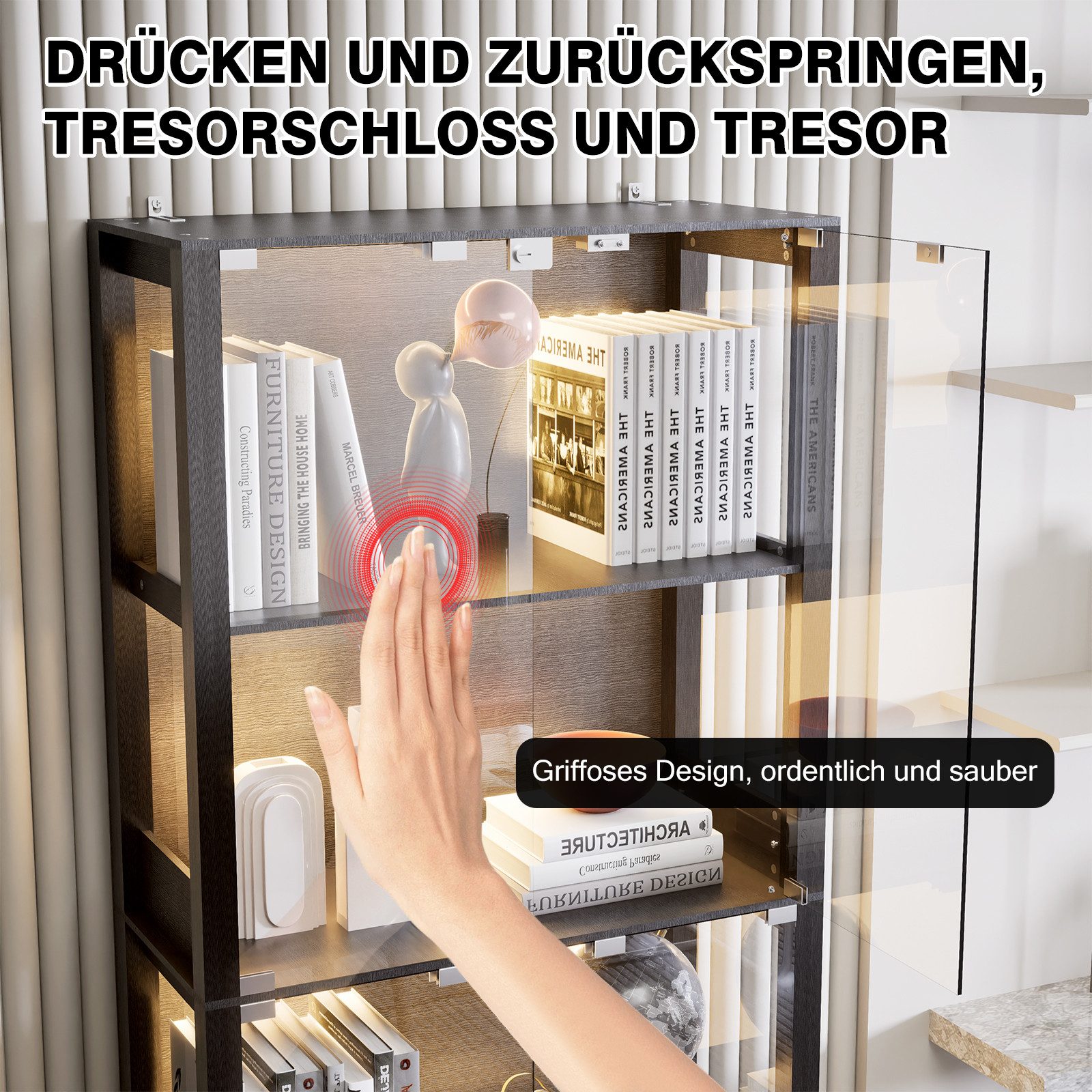 TWSOUL Glasvitrine Vitrine mit LED Beleuchtung günstig online kaufen