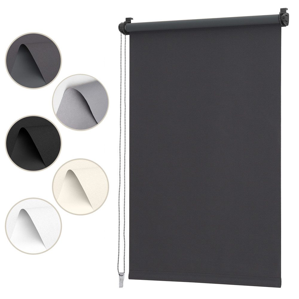Rollo Seitenzugrollo Verdunkelungsrollo ohne Bohren verdunkelnd Rollo, Sekey, Klemmfix, Klemmfix, Seitenzugrollo,Sonnenschutz&Sichtschutz, Stoffbreite=Bestellbreite-4cm