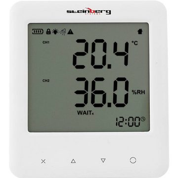 Steinberg Systems Feuchtigkeitsmesser CO2 Messgerät CO2 Messer Kohlendioxid Messgerät Thermo Hygrometer LCD