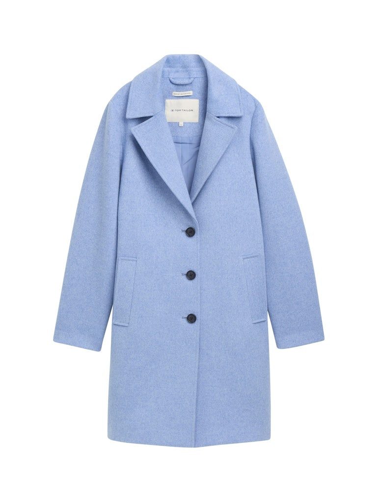 TOM TAILOR Kurzmantel long coat calm blue melange günstig online kaufen
