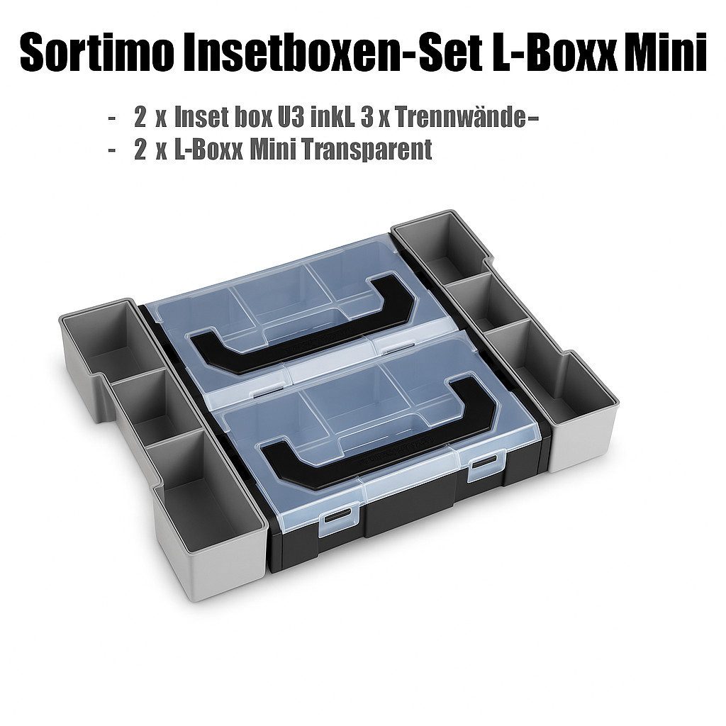 Thumbnail - BS Systems Werkzeugkoffer BOSCH SORTIMO Einlage Insetboxen-Set & Deckelpolster für L-BOXX 102
