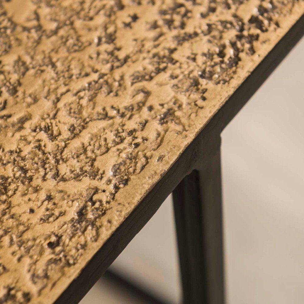 RINGO-Living Beistelltisch Massivholz Beistelltisch in Schwarz-matt, Bronze-matt Malio und Möbel