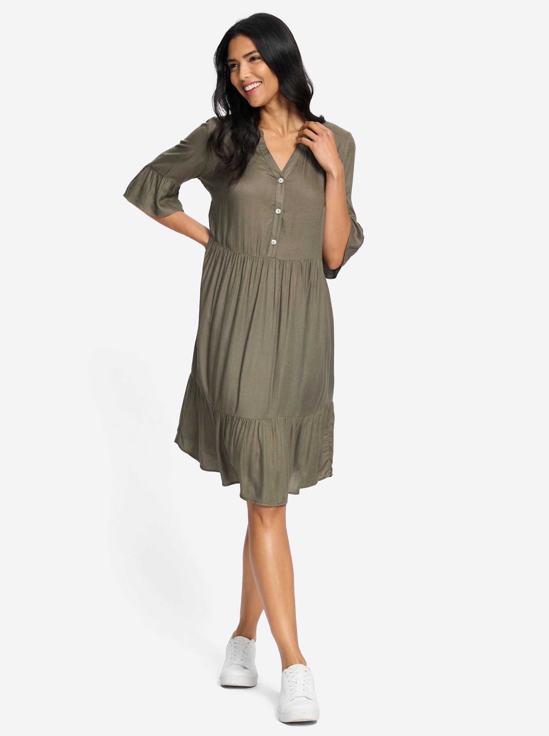 Sieh an! Etuikleid Kleid Kurzarm