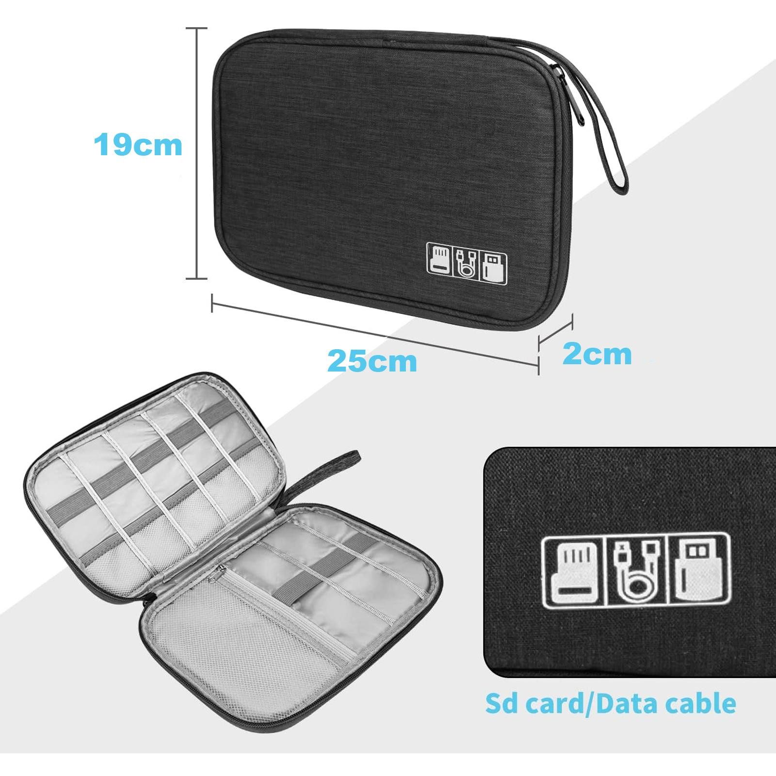 VERCO Taschenorganizer Elektronik Aufbewahrungstasche, Zubehör Organizer Reise Tasche Mappe Etui Koffer