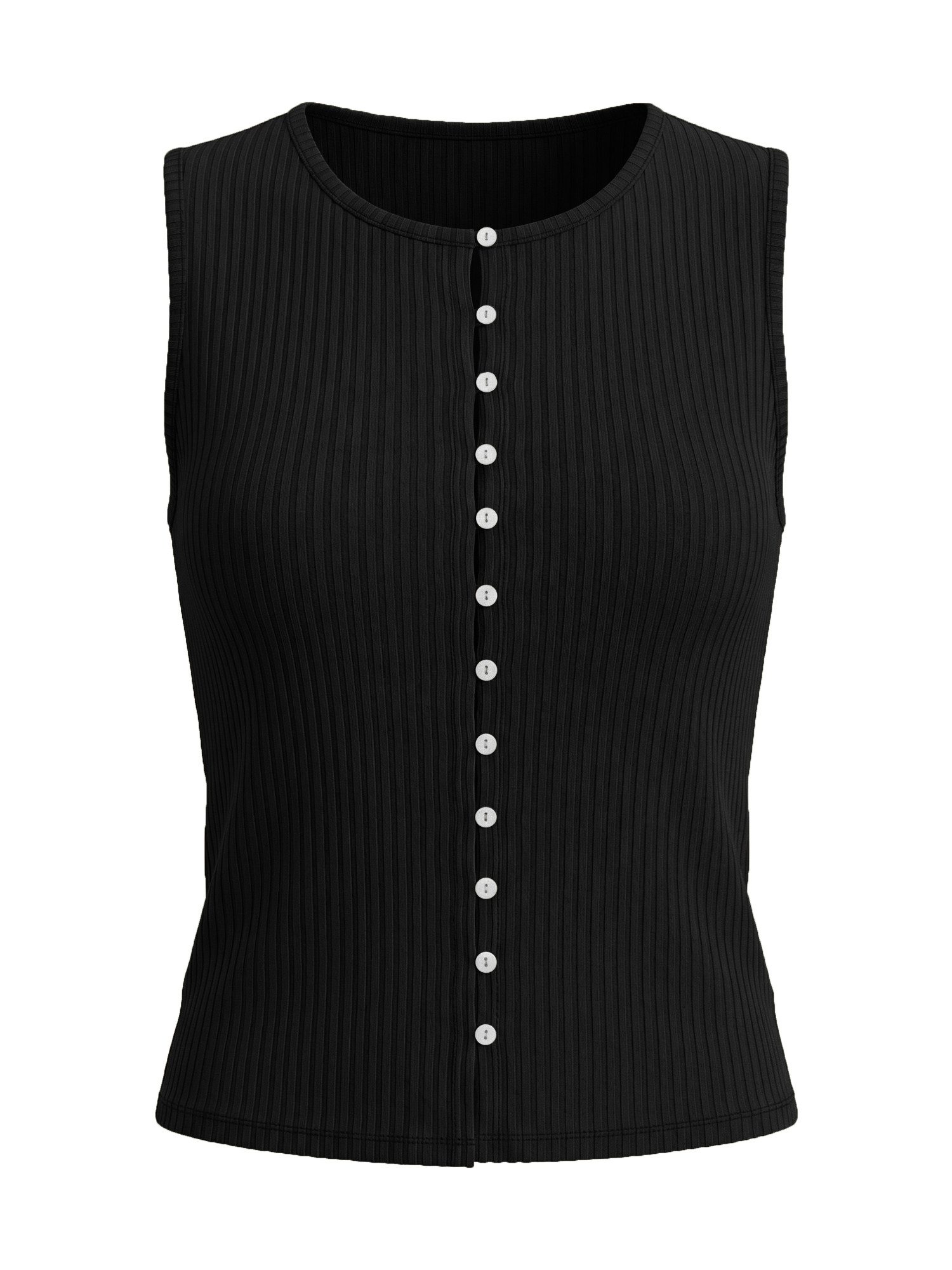 Imily Bela Strickweste Damen Knopf-Weste in kurz geschnitten (Packung, 1-tlg., 1per-Pack) figurumspielend – Bild 5 von 5