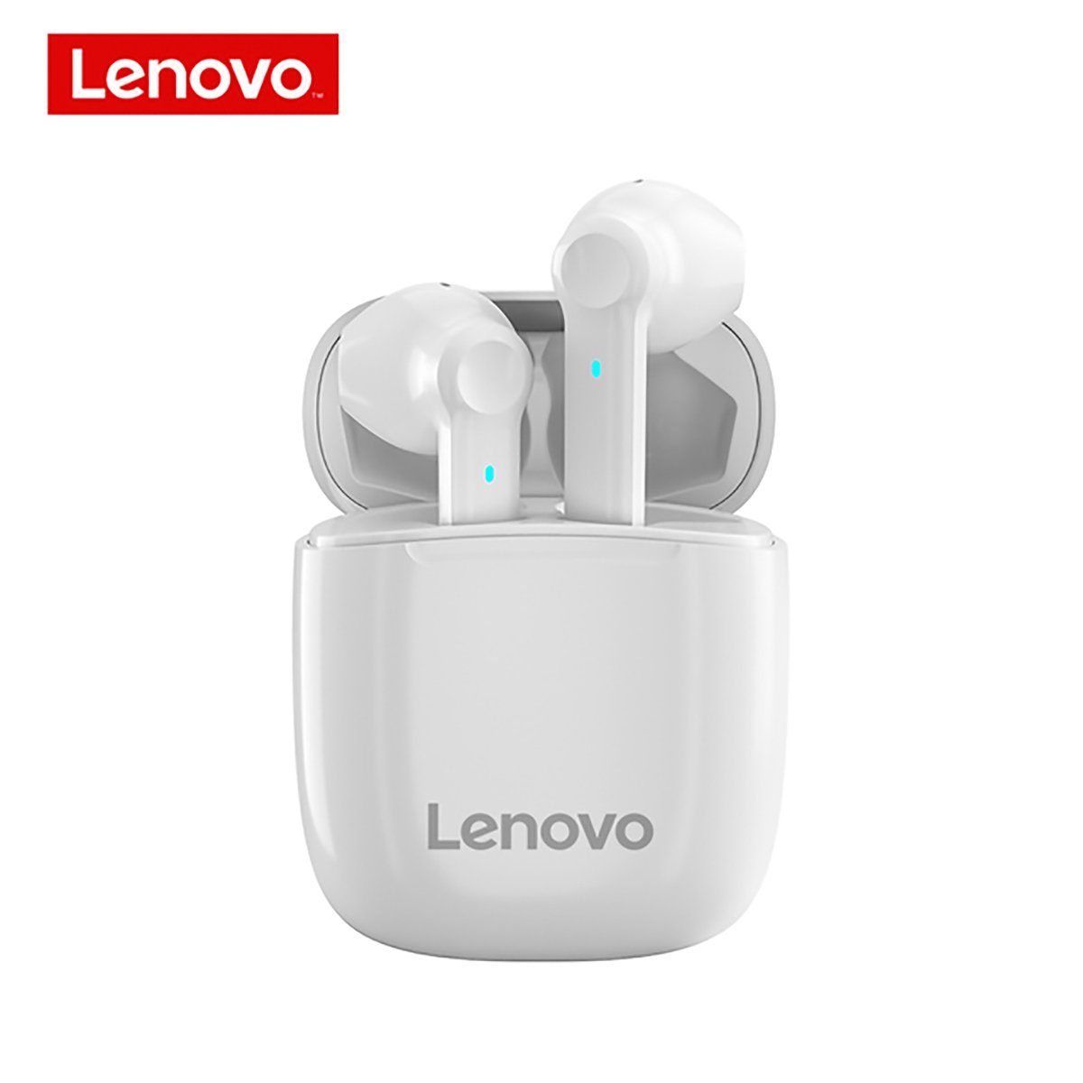 Lenovo XT89 kabellos, 5.0, mAh mit Siri, Stereo-Ohrhörer Bluetooth-Kopfhörer Kopfhörer-Ladehülle Weiß) Assistant, (True Bluetooth Google mit - Touch-Steuerung Wireless, 300