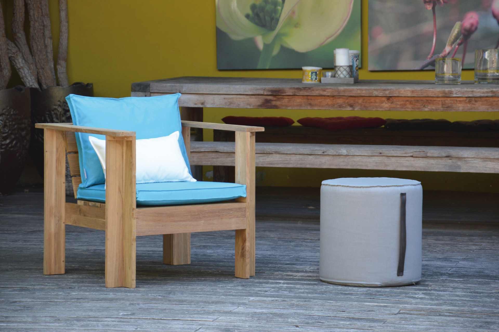 jankurtz Gartensessel Lounge Batten Sessel aus recyceltem Teakholz