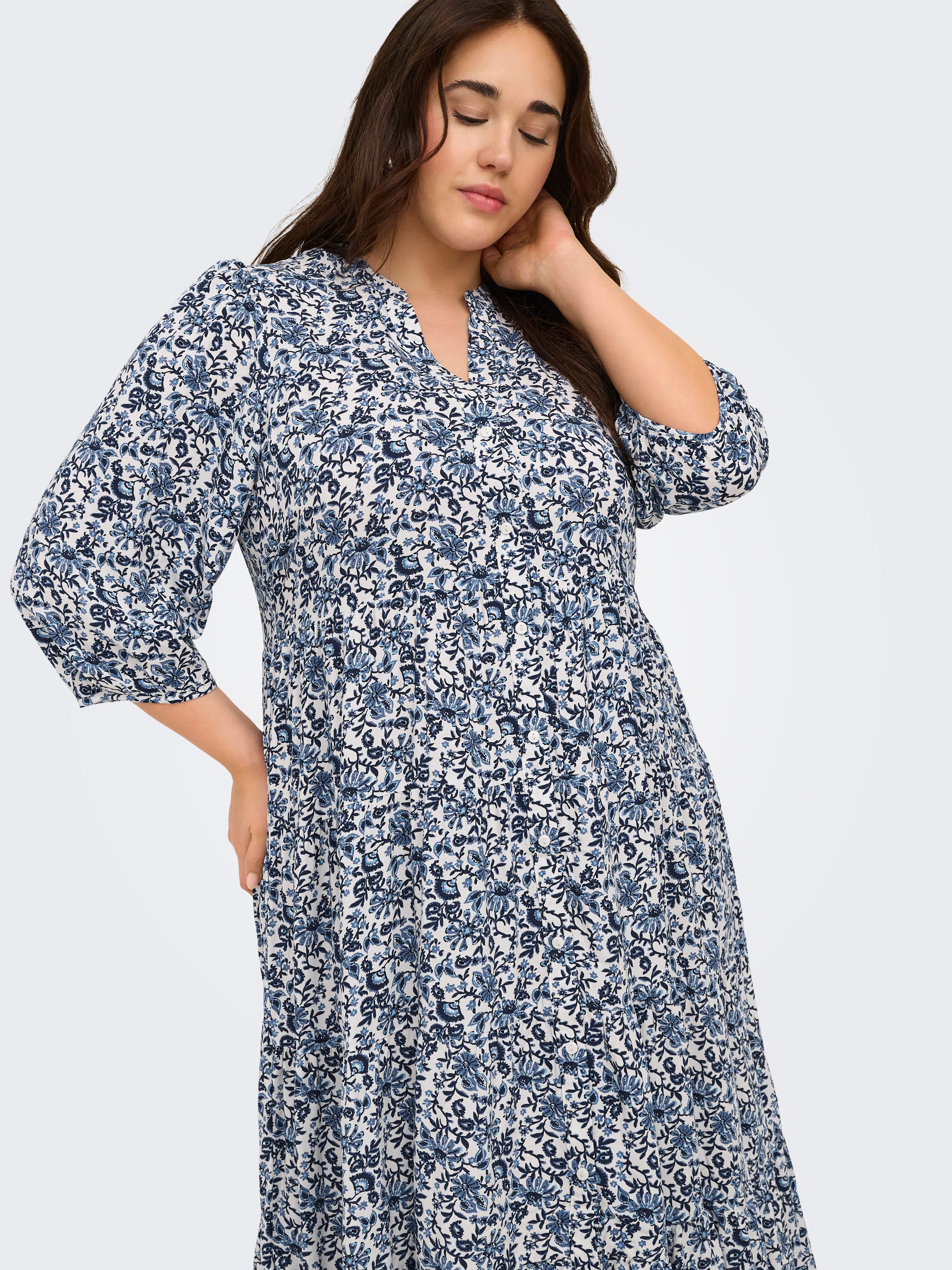 ONLY CARMAKOMA Tunikakleid CARMILANA 3/4 DRESS WVN NOOS Sommerkleid