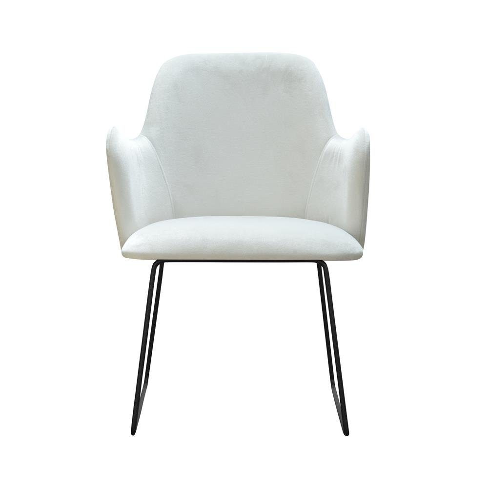JVmoebel Stuhl, Sessel 4x Lounge Sessel Stuhl Wohnzimmer Restaurant Club Gruppe Polstersessel Weiß | Stühle
