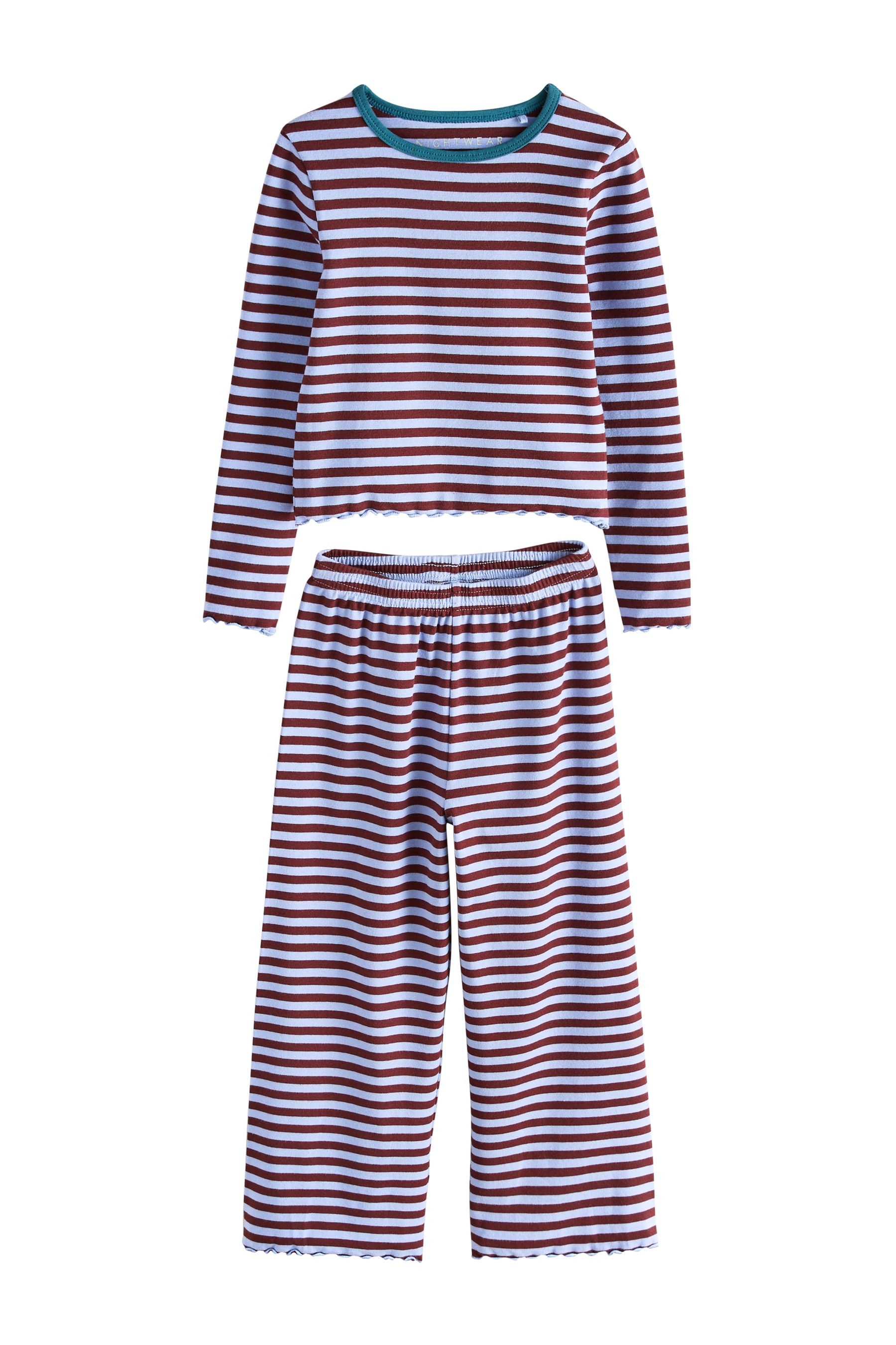 Next Pyjama Schlafanzüge mit weitem Bein & Streifen, 2er-Pack (4 tlg) – Bild 2 von 5