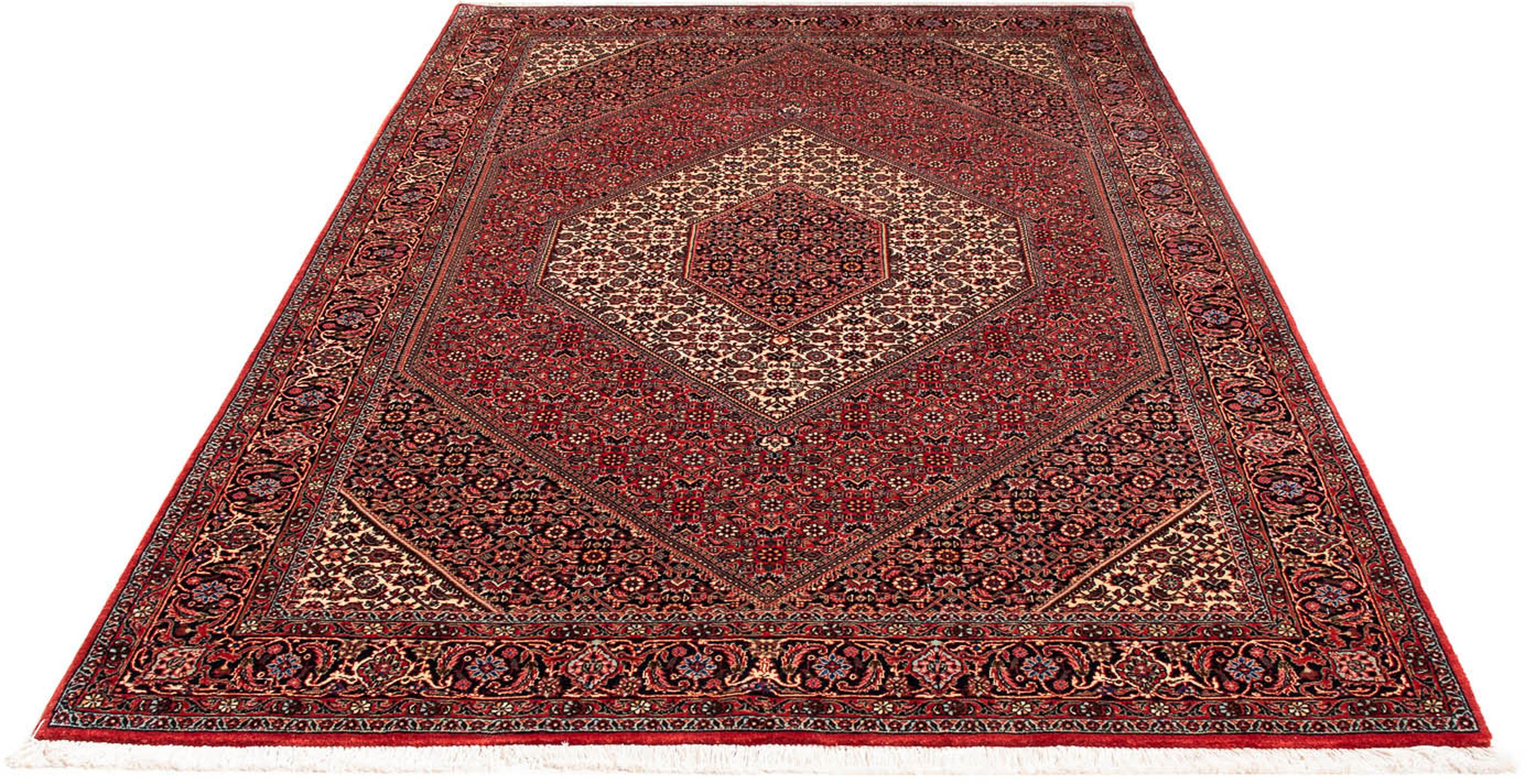 Orientteppich Perser - Bidjar - 232 x 153 cm - rot, morgenland, rechteckig, Höhe: 15 mm, Wohnzimmer, Handgeknüpft, Einzelstück mit Zertifikat