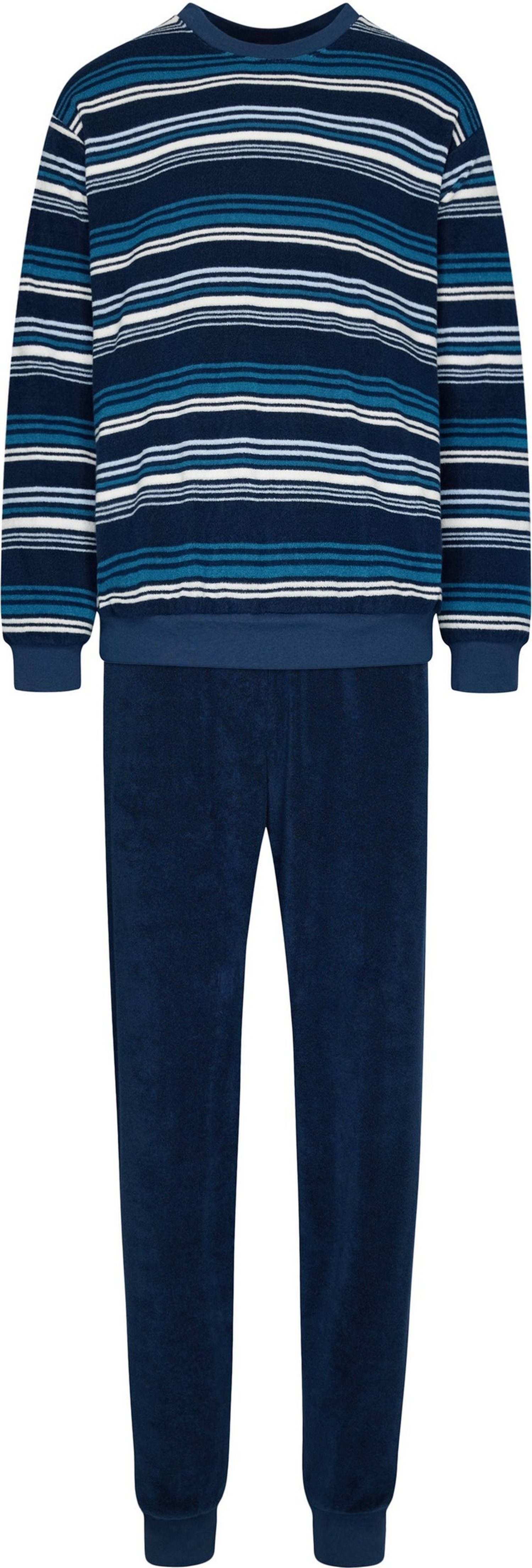 Robson Schlafanzug Herren Frottee Pyjama (2 tlg) mit Bündchen günstig online kaufen