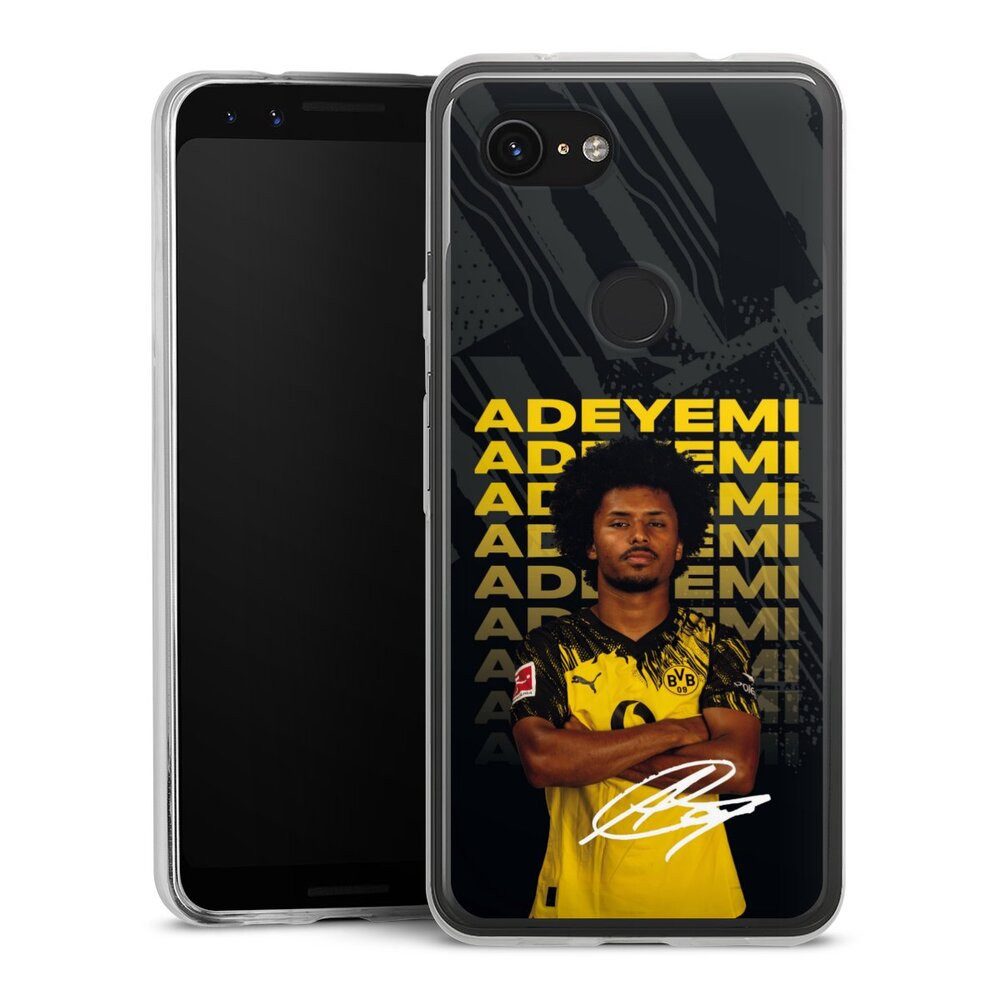DeinDesign Handyhülle Borussia Dortmund Karim Adeyemi BVB Karim Adeyemi 25/26, Google Pixel 3a Slim Case Silikon Hülle Ultra Dünn Schutzhülle