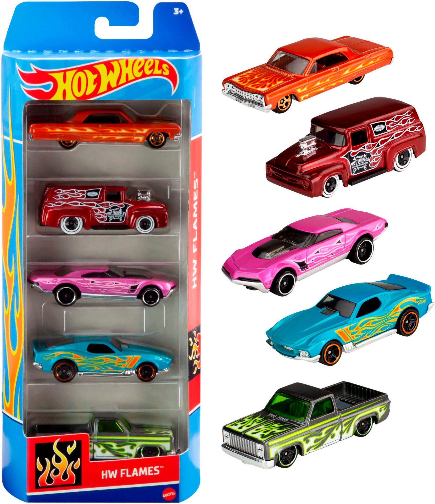 Hot Wheels Spielzeug-Auto 5er Geschenkset, (Set, 5-tlg), im Maßstab 1:64, s günstig online kaufen