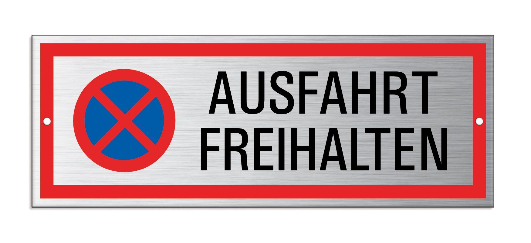 OFFORM DESIGN Warnschild Ausfahrt freihalten 175 x65 mm Aluminium UV und wetterfest