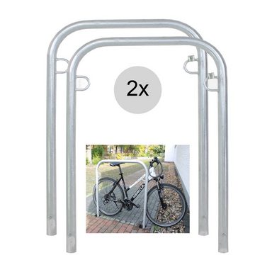 TRUTZHOLM Fahrradständer 2x Fahrradanlehnbügel zum Einbetonieren ca. 780mm breit Fahrradständer